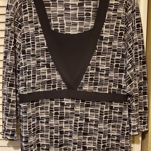 3/4 Sleeve Tie Back Blouse